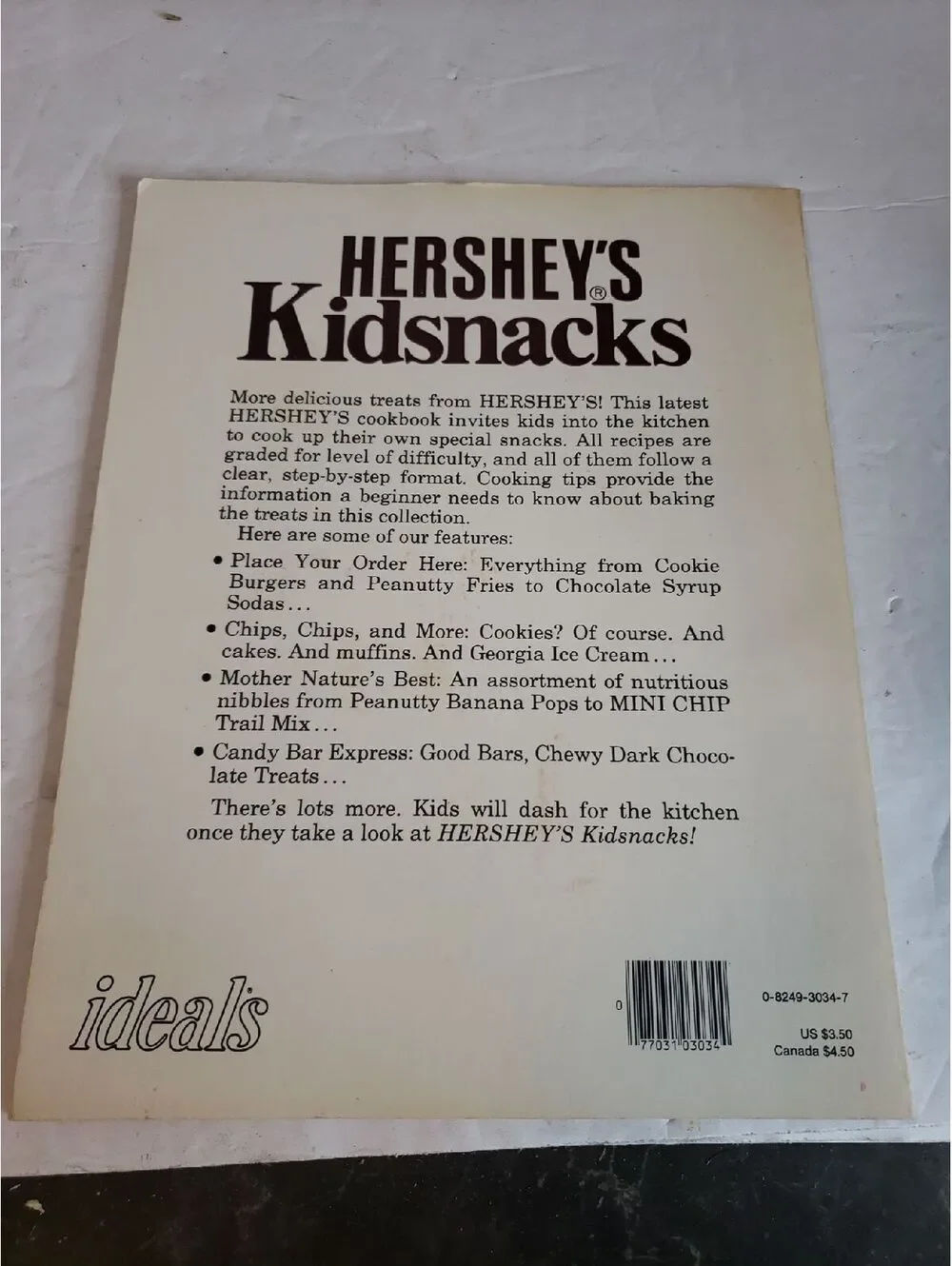 Hershey's Kidsnacks Vintage Cookbook '84